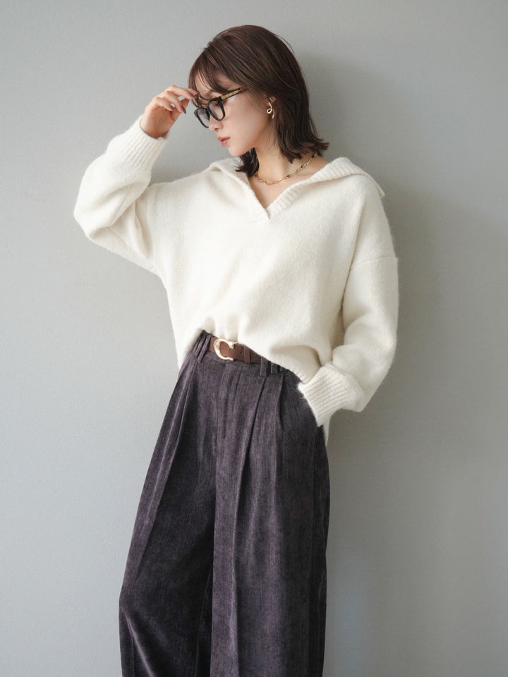 [SET]スキッパーニットプルオーバー+選べるアクセセット(2set)