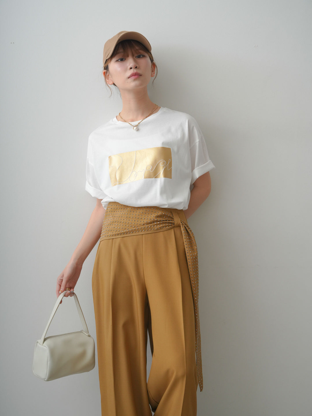 [SET]箔プリントボックスTEE+選べるアクセセット(2set)