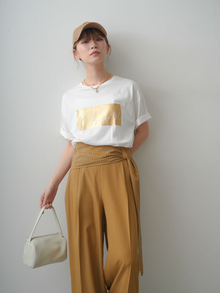 [SET]箔プリントボックスTEE+選べるアクセセット(2set)