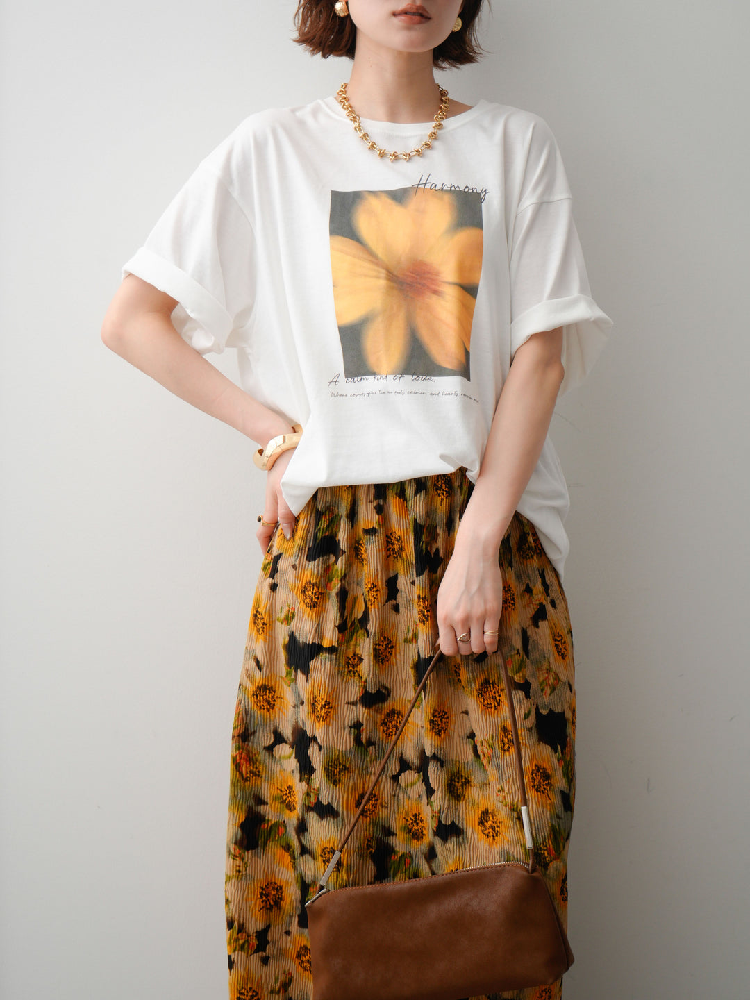 [SET]フラワーフォトTEE+選べるアクセセット(2set)