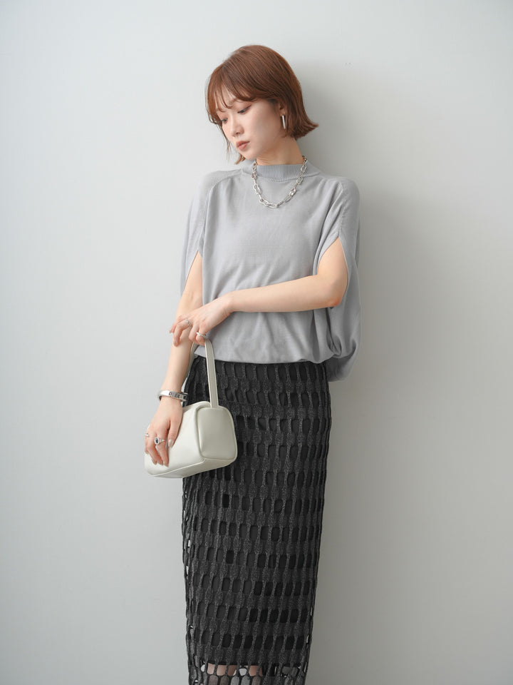 [SET]ボトルネックドロップショルダーニットトップス+ボトルネックドロップショルダーニットトップス(2set)
