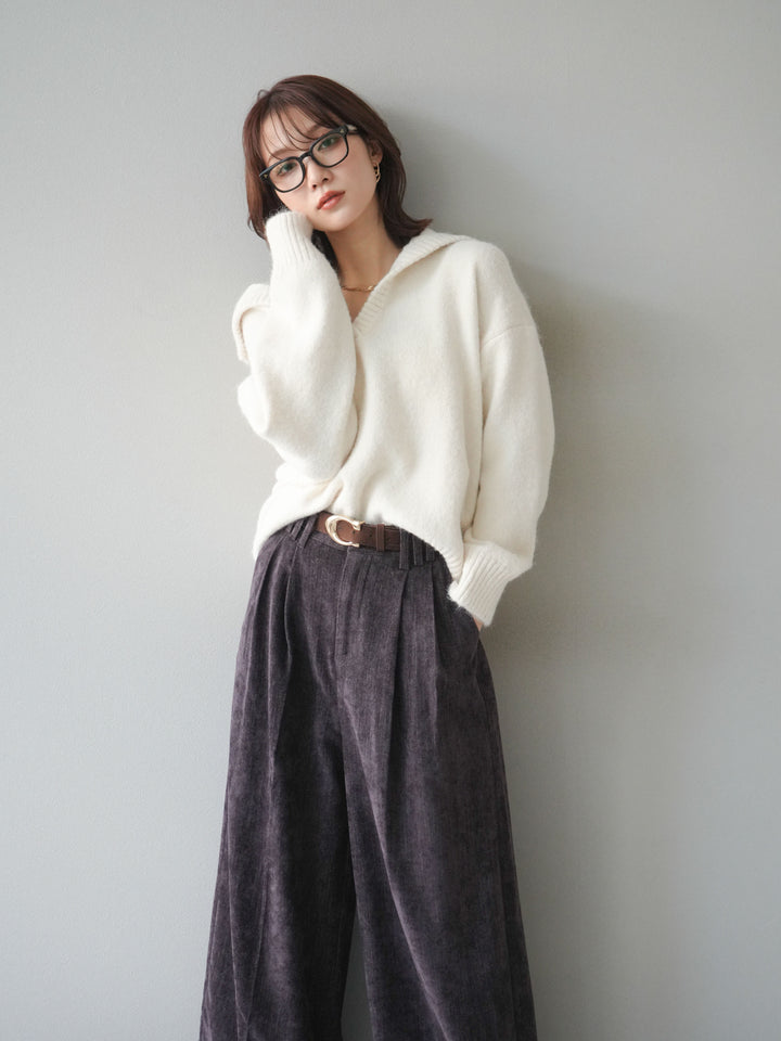 [SET]スキッパーニットプルオーバー+選べるアクセセット(2set)