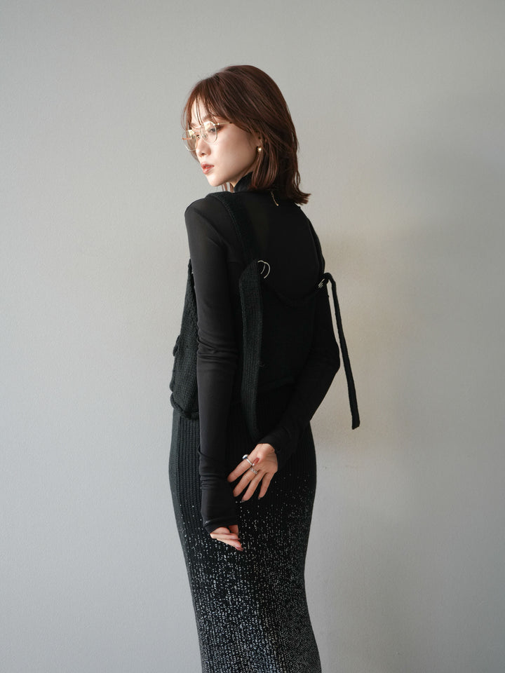 [予約]ニットビスチェ/black