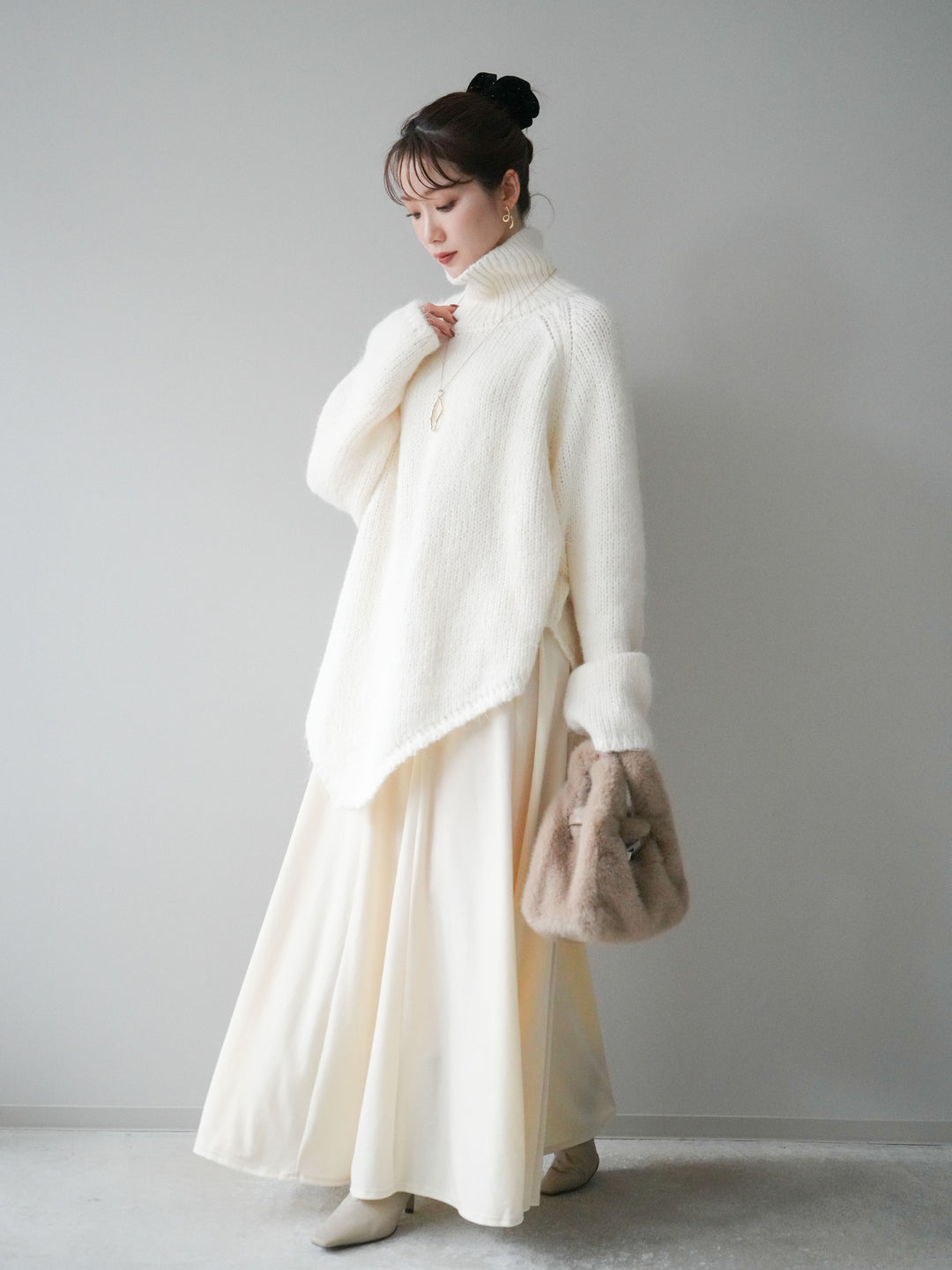 [予約]ベロアフレアスカート/off