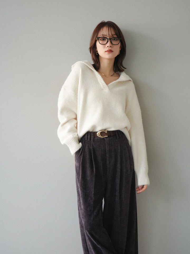 [SET]スキッパーニットプルオーバー+選べるアクセセット(2set)