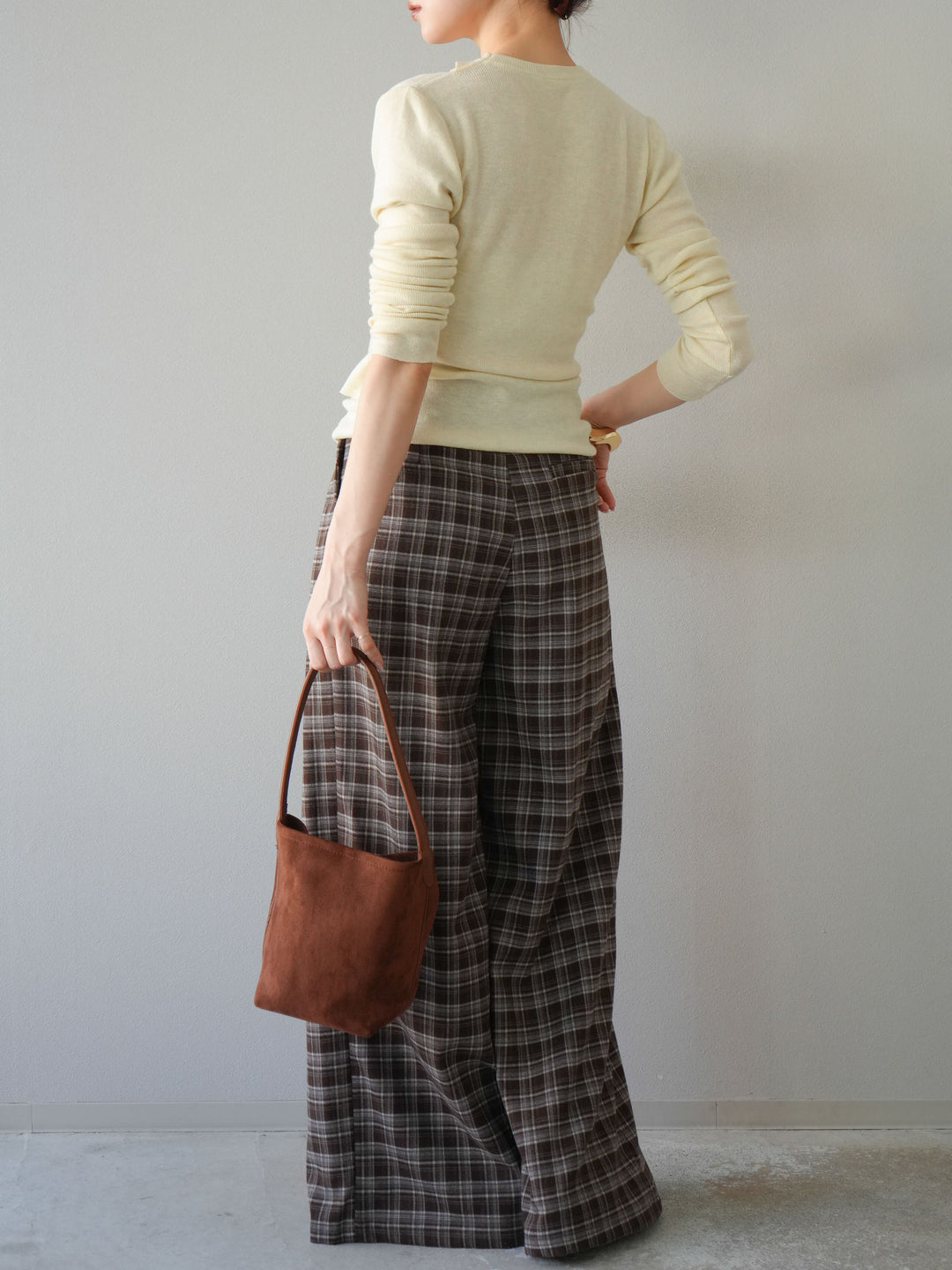 [予約]レイヤードデザインニットカーディガン/アイボリー