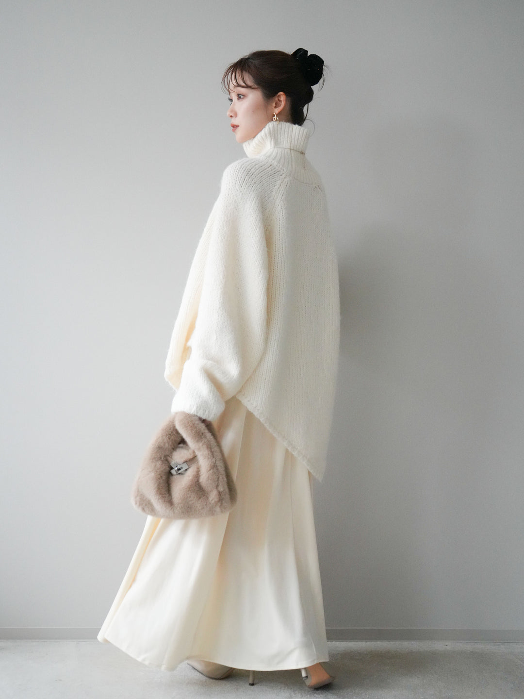 [予約]ベロアフレアスカート/off