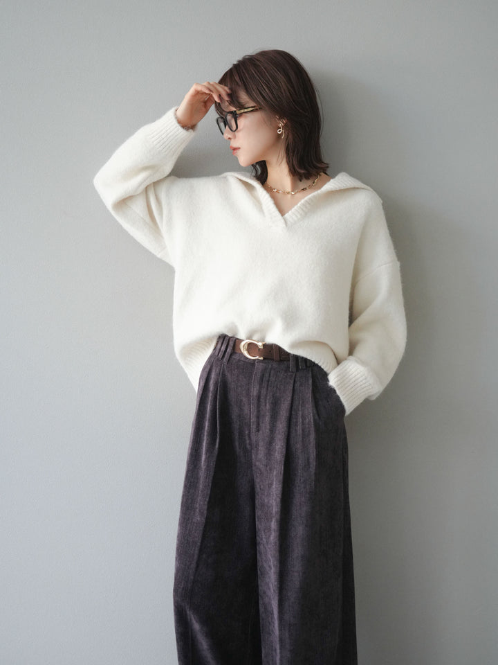 [SET]スキッパーニットプルオーバー+選べるアクセセット(2set)