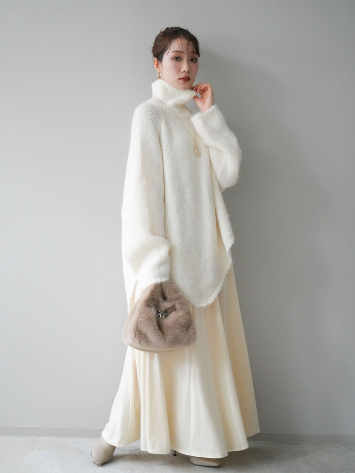 [予約]ベロアフレアスカート/off