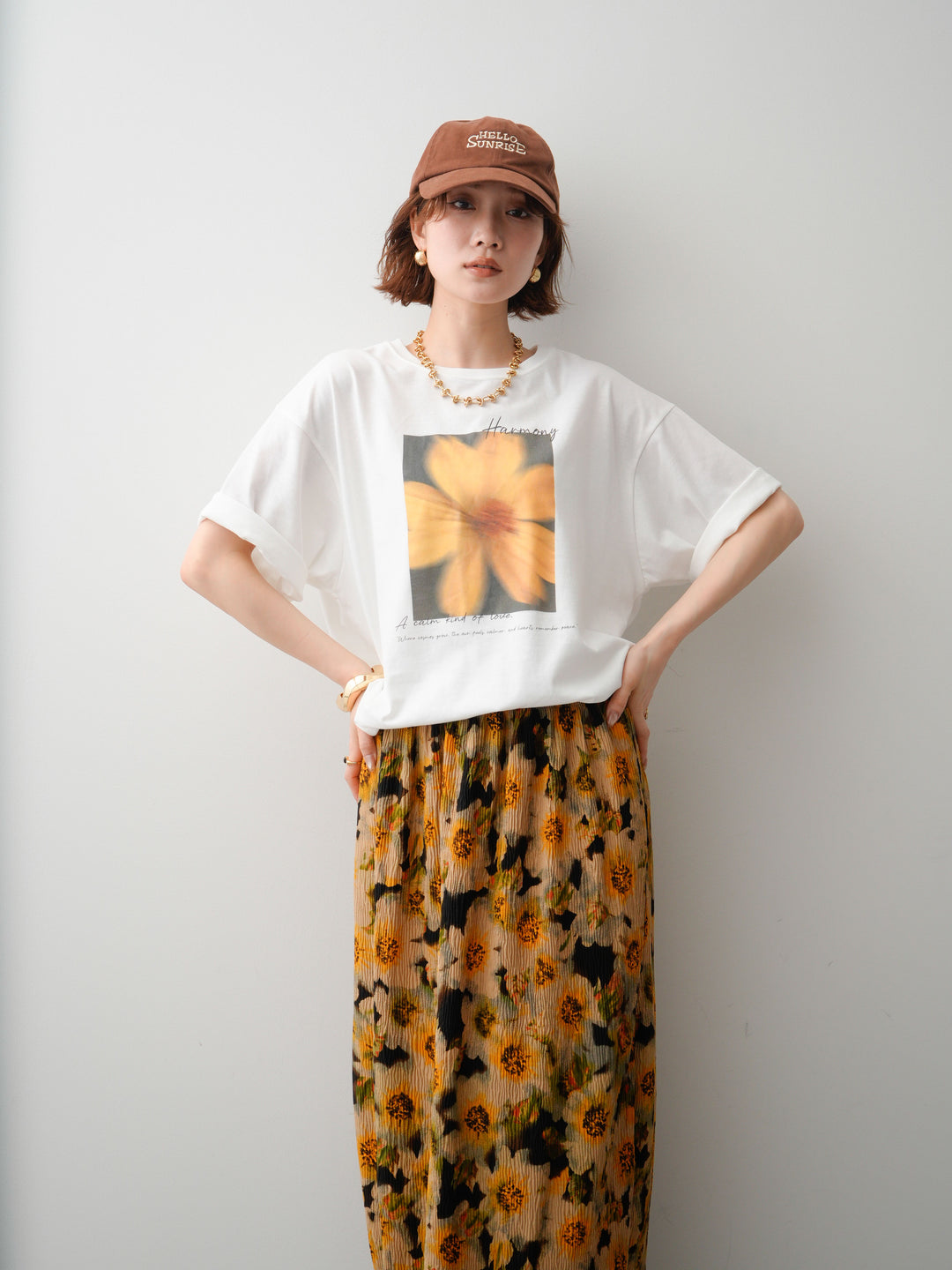 [SET]フラワーフォトTEE+選べるアクセセット(2set)