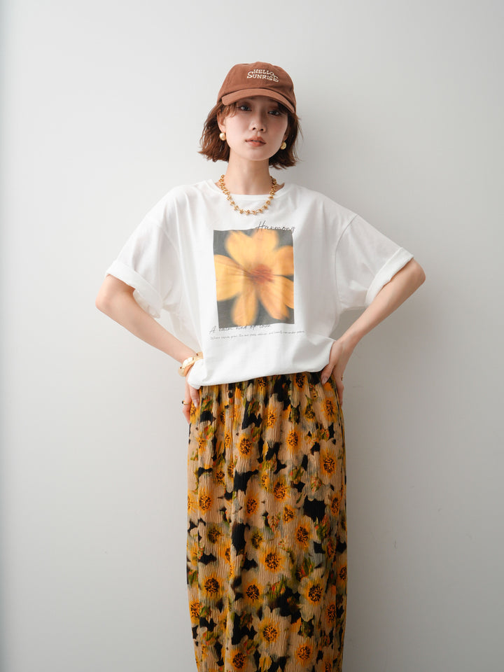[SET]フラワーフォトTEE+選べるアクセセット(2set)
