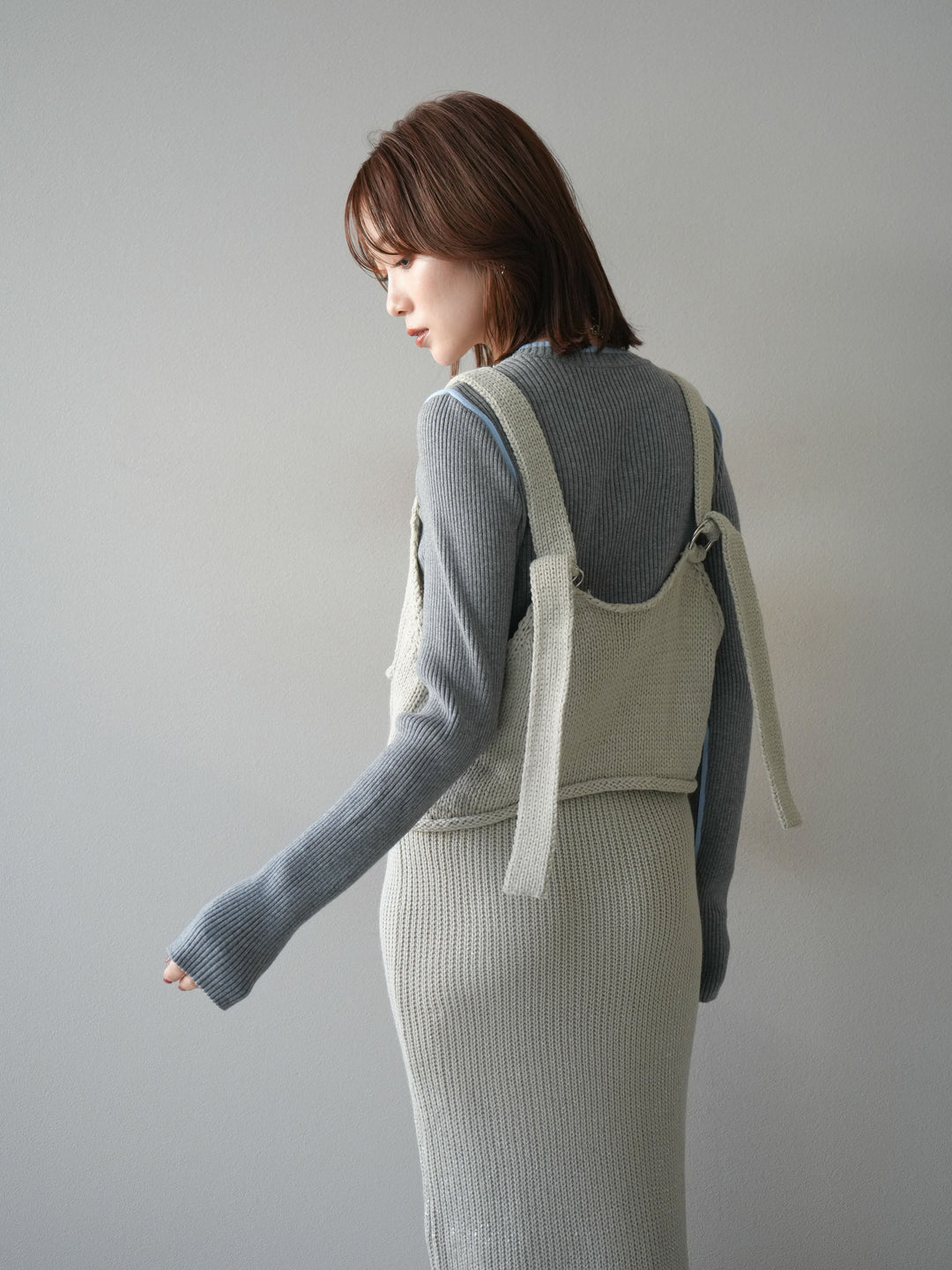 [予約]ニットビスチェ/lightgray