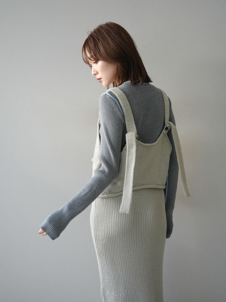 [予約]ニットビスチェ/lightgray