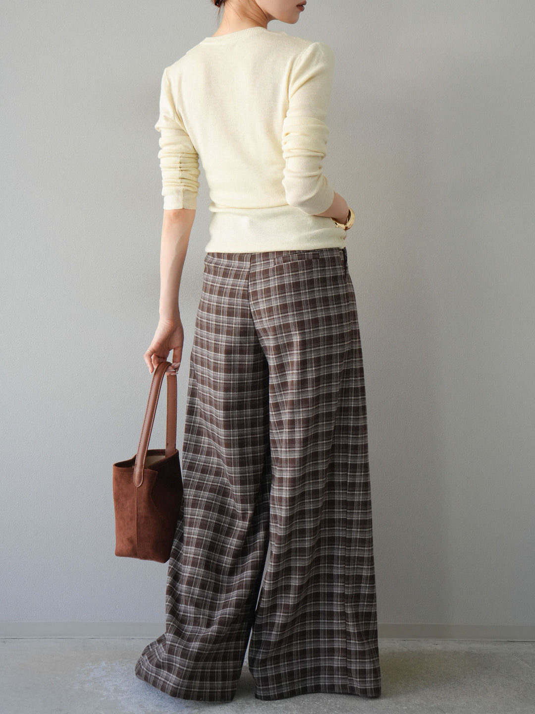 [予約]レイヤードデザインニットカーディガン/アイボリー