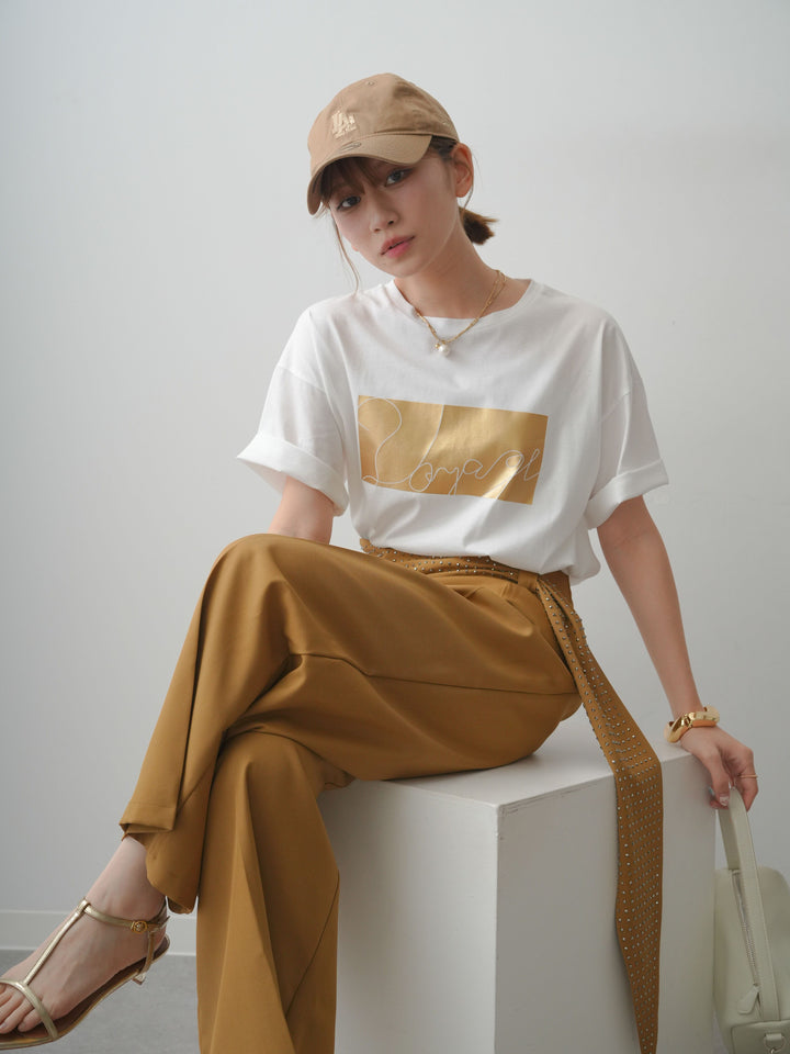 [SET]箔プリントボックスTEE+選べるアクセセット(2set)