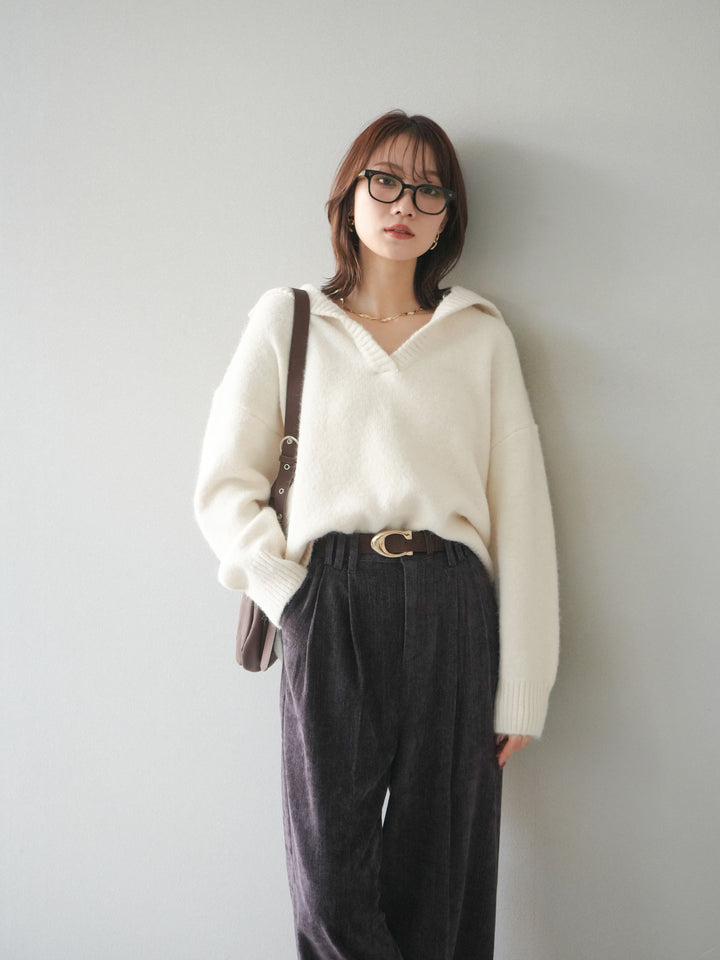 [SET]スキッパーニットプルオーバー+選べるアクセセット(2set)