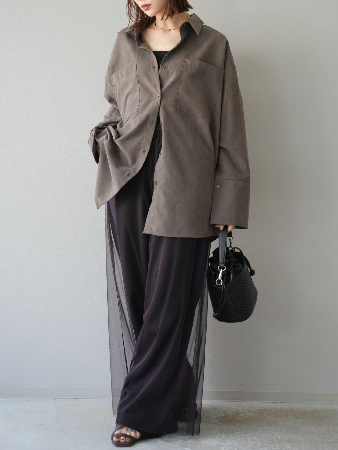 [予約]デニム切替2WAYデザインスウェットパンツ/ブラック