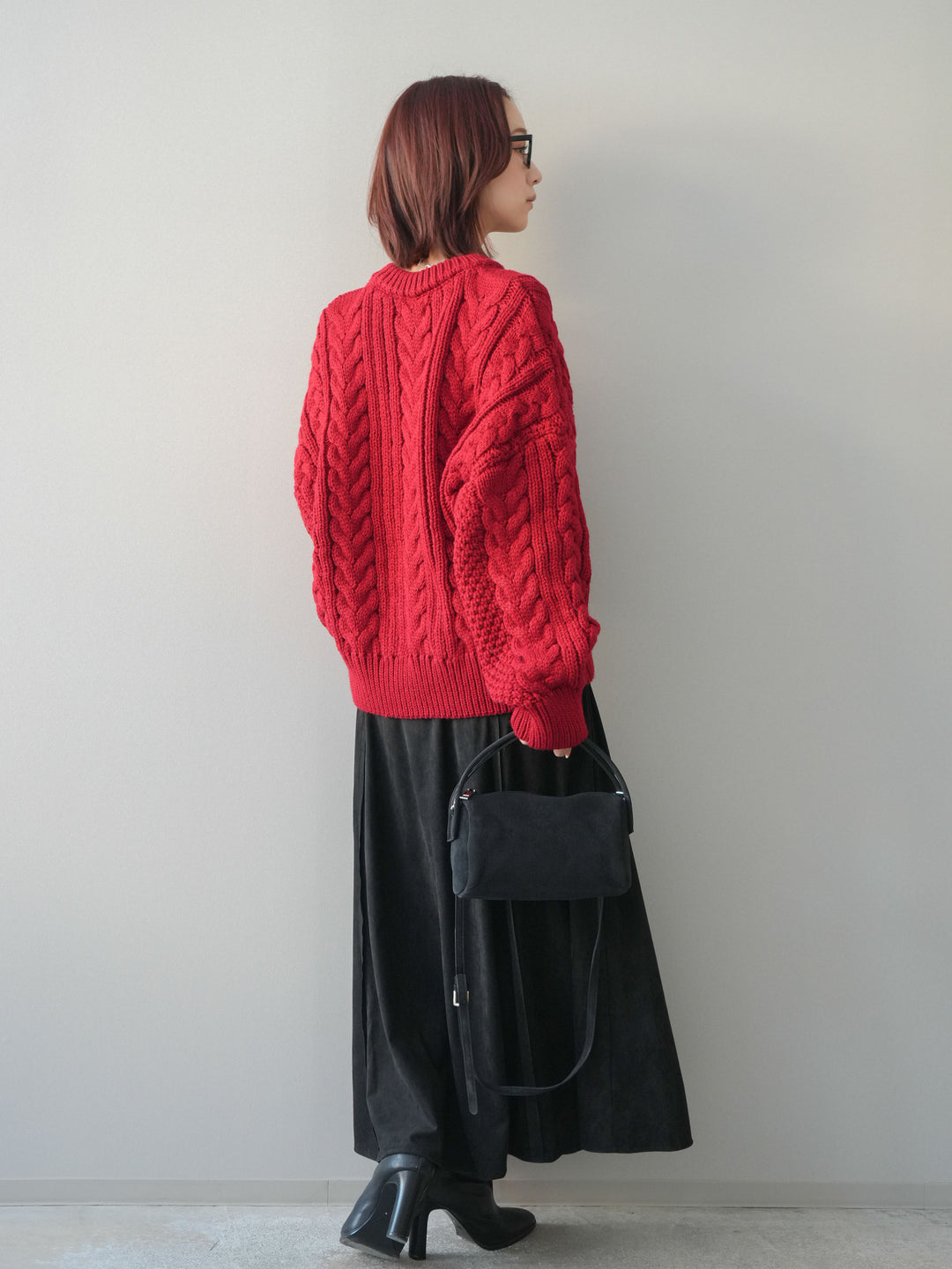 [予約]スエードマーメイドスカート/black