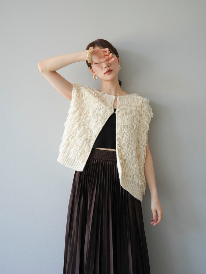 [予約]ループデザインベスト/アイボリー