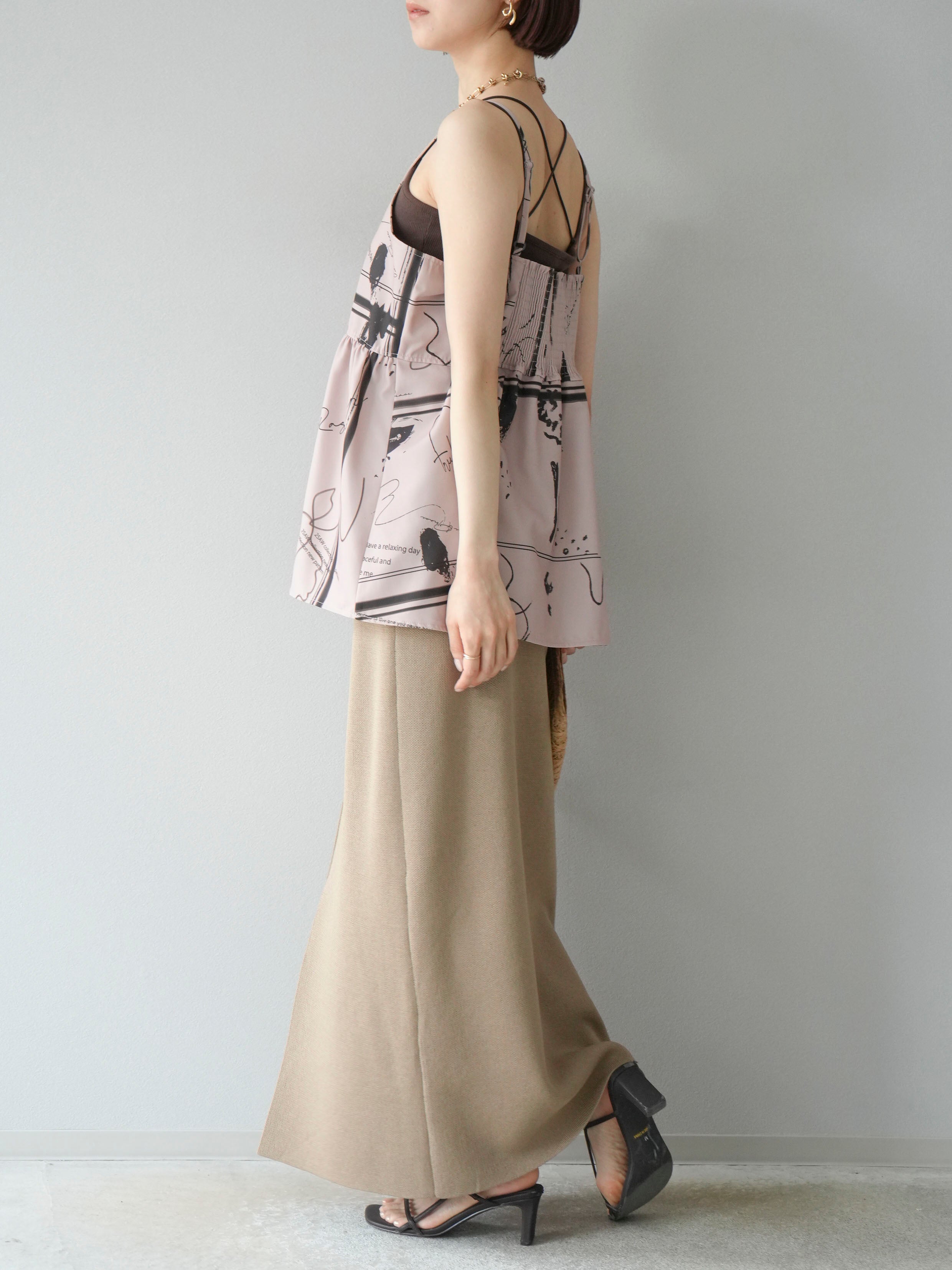 ノーウォス　ベージュニットロングスカート ノーウォス ベージュニットロングスカート - メルカリ