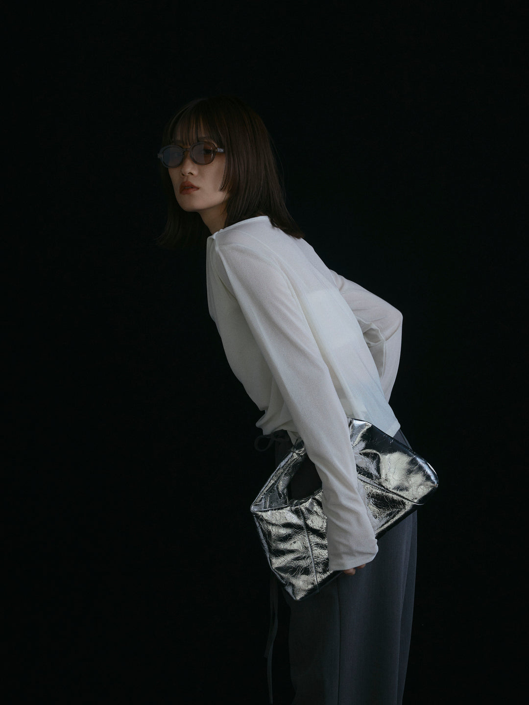 【Allure】[SET]シアーベロアタックデザイントップス+シアーベロアタックデザイントップス(2set)