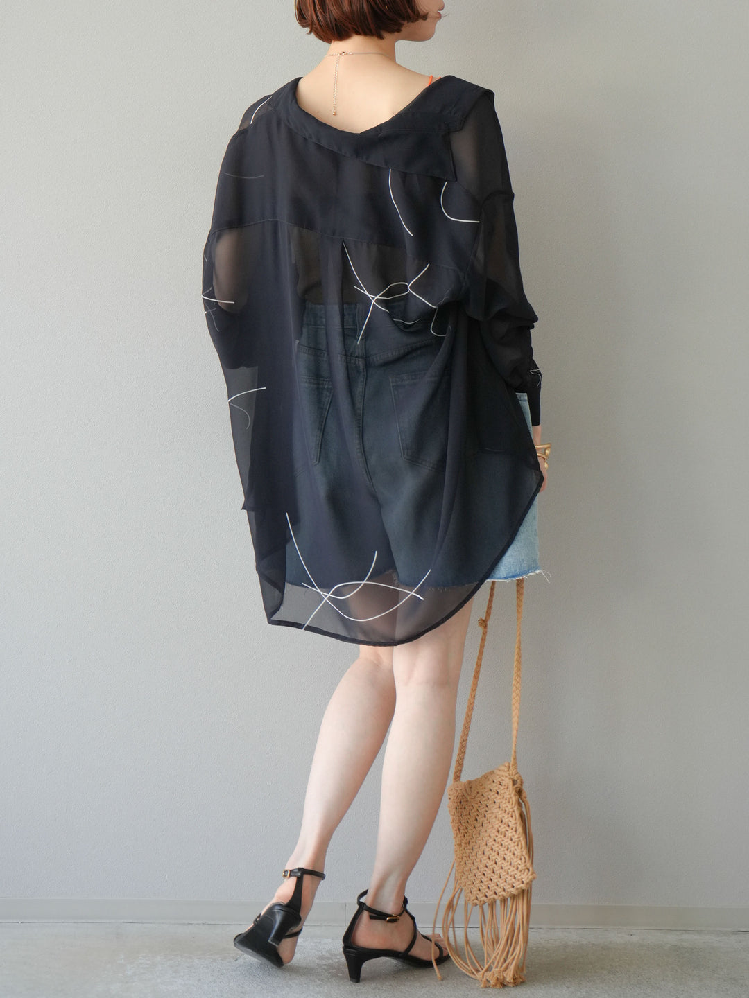 【預購】寬鬆半身牛仔褲/淺藍