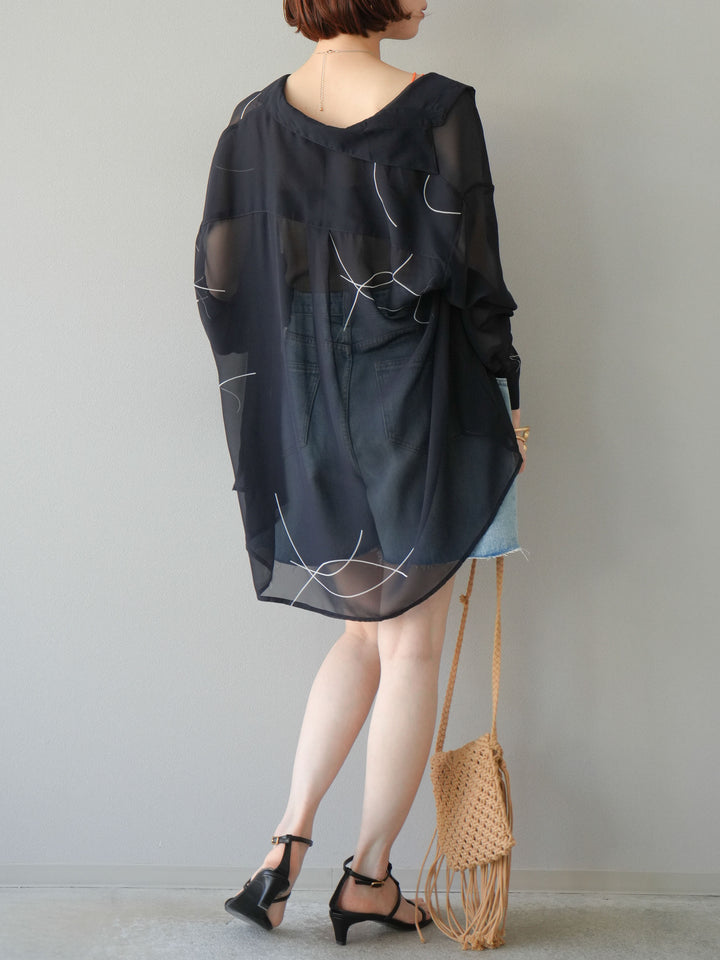 【預購】寬鬆半身牛仔褲/淺藍