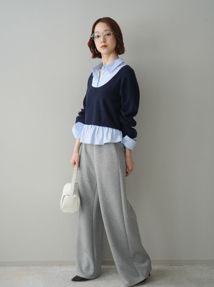 [SET]イージーポンチワイドパンツ+イージーポンチワイドパンツ(2set)