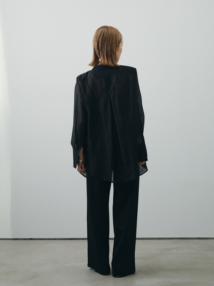 [予約]2タックワイドパンツ/ブラック