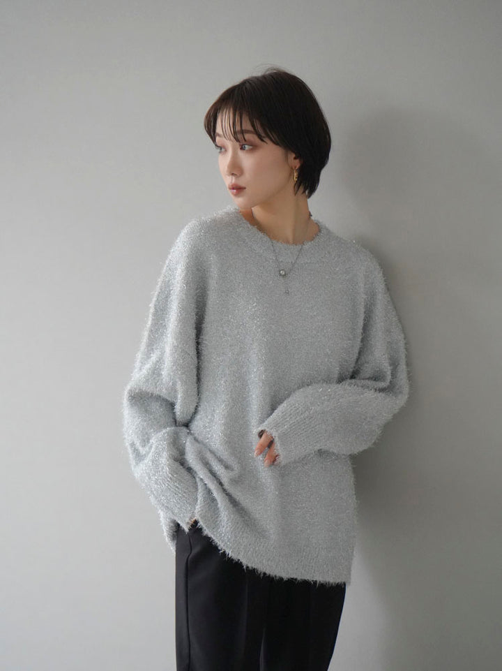 [Pre-order] Glitter knit pullover/silver