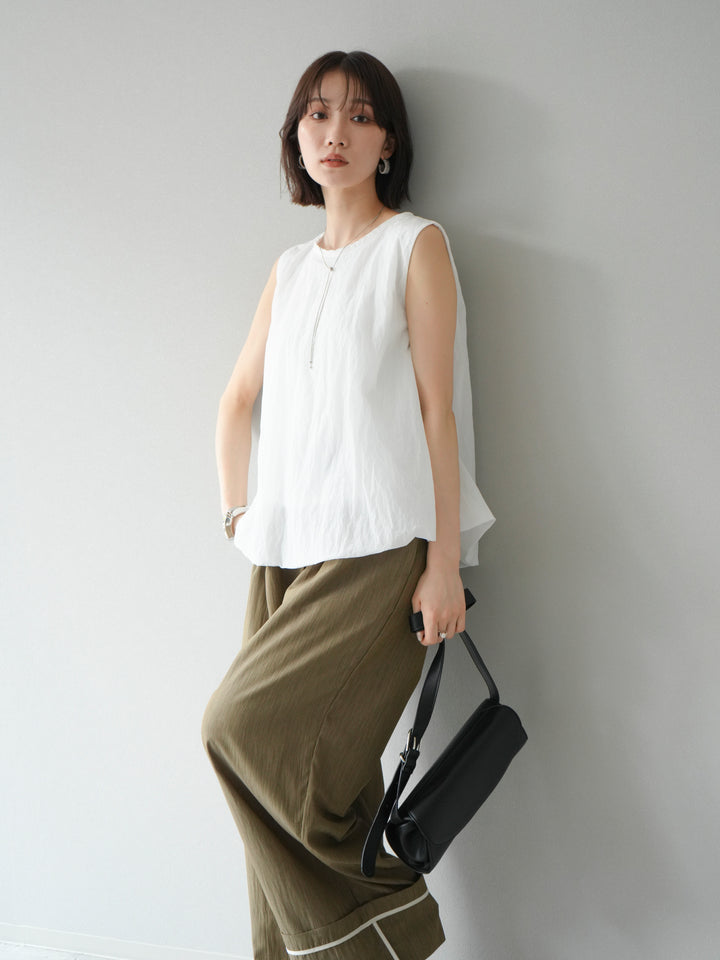 [予約]ワッシャータフタバルーンブラウス/オフ