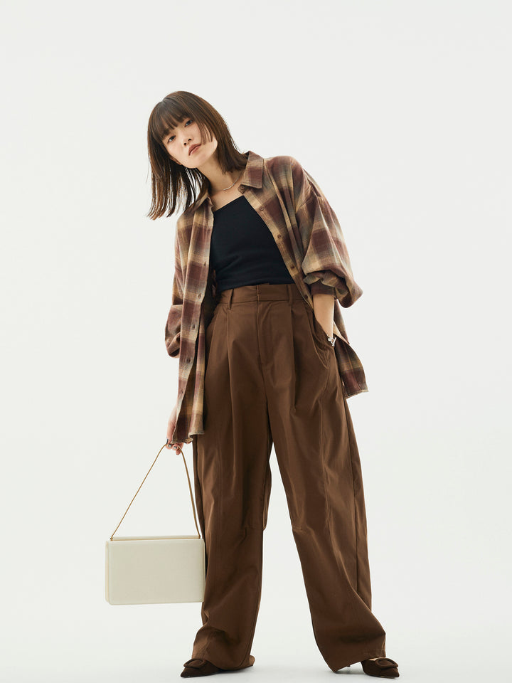 【Allure】[SET]オンブレチェックオーバーシャツ+オンブレチェックオーバーシャツ(2set)