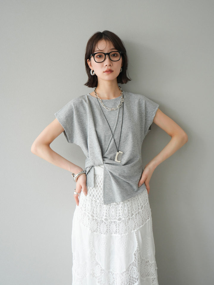 [SET]カシュクールTシャツ＆コームネックレスSET +カシュクールTシャツ＆コームネックレスSET (2set)