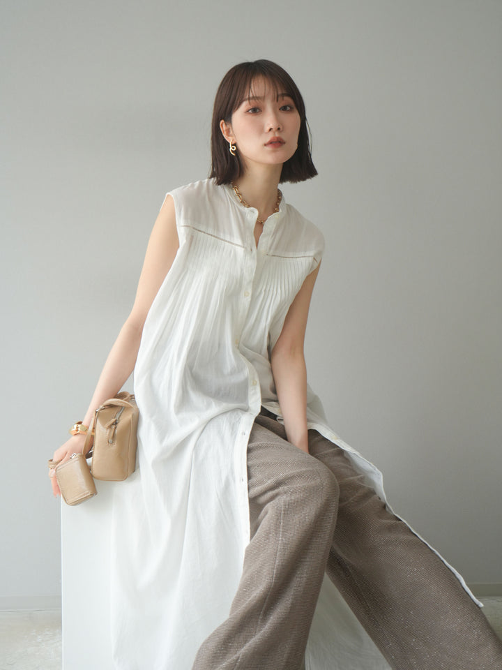 [予約]インド製コットンボイルワンピース/オフ