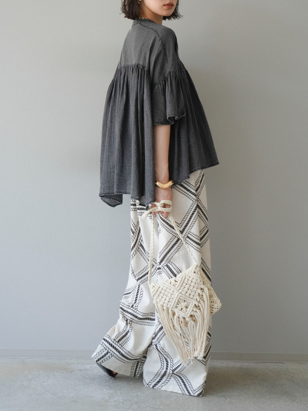 [訂位] 麻繩休閒褲/象牙白