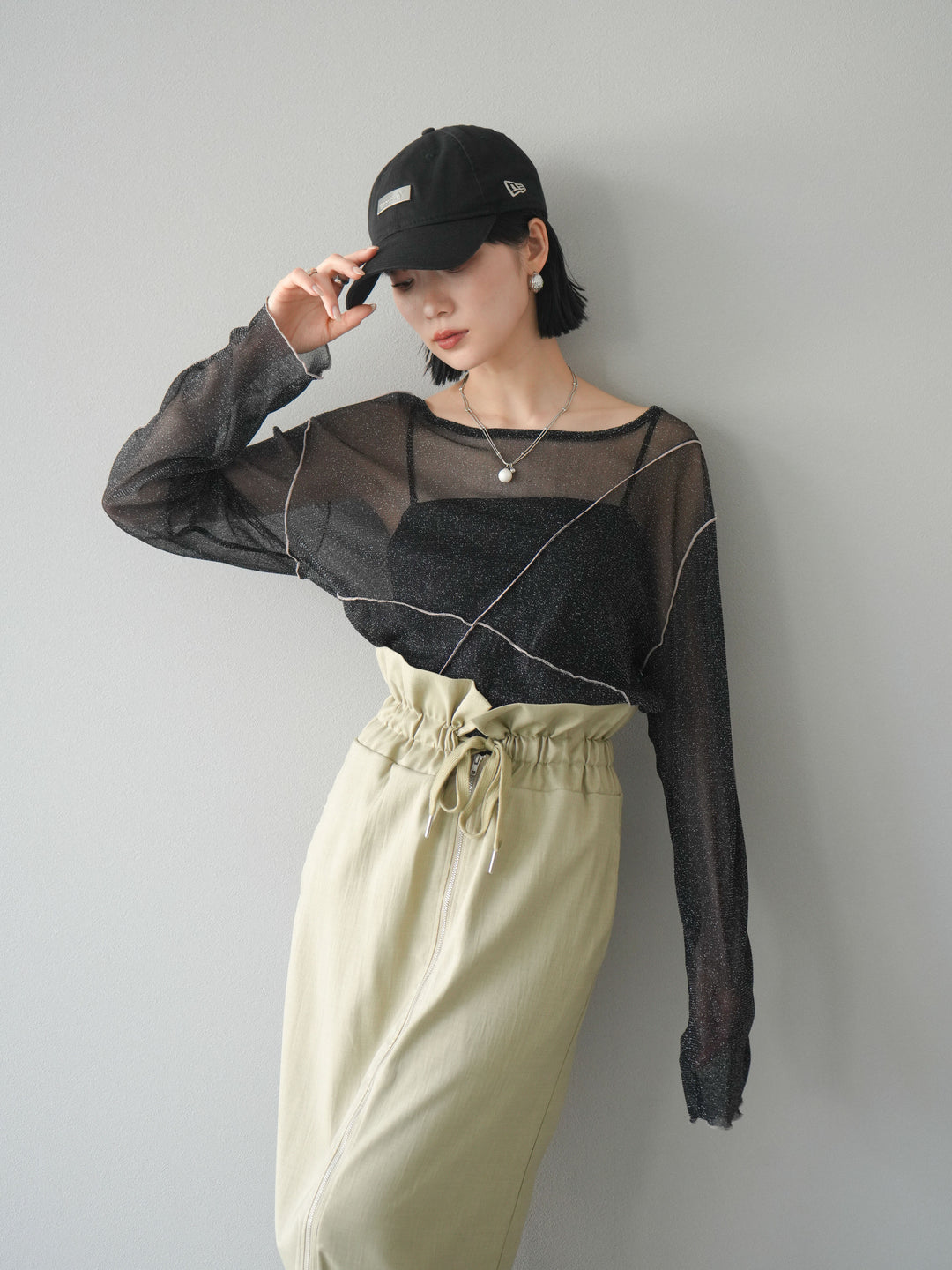 [SET]ラメシアーバイカラーメロープルオーバー+ラメシアーバイカラーメロープルオーバー(2set)