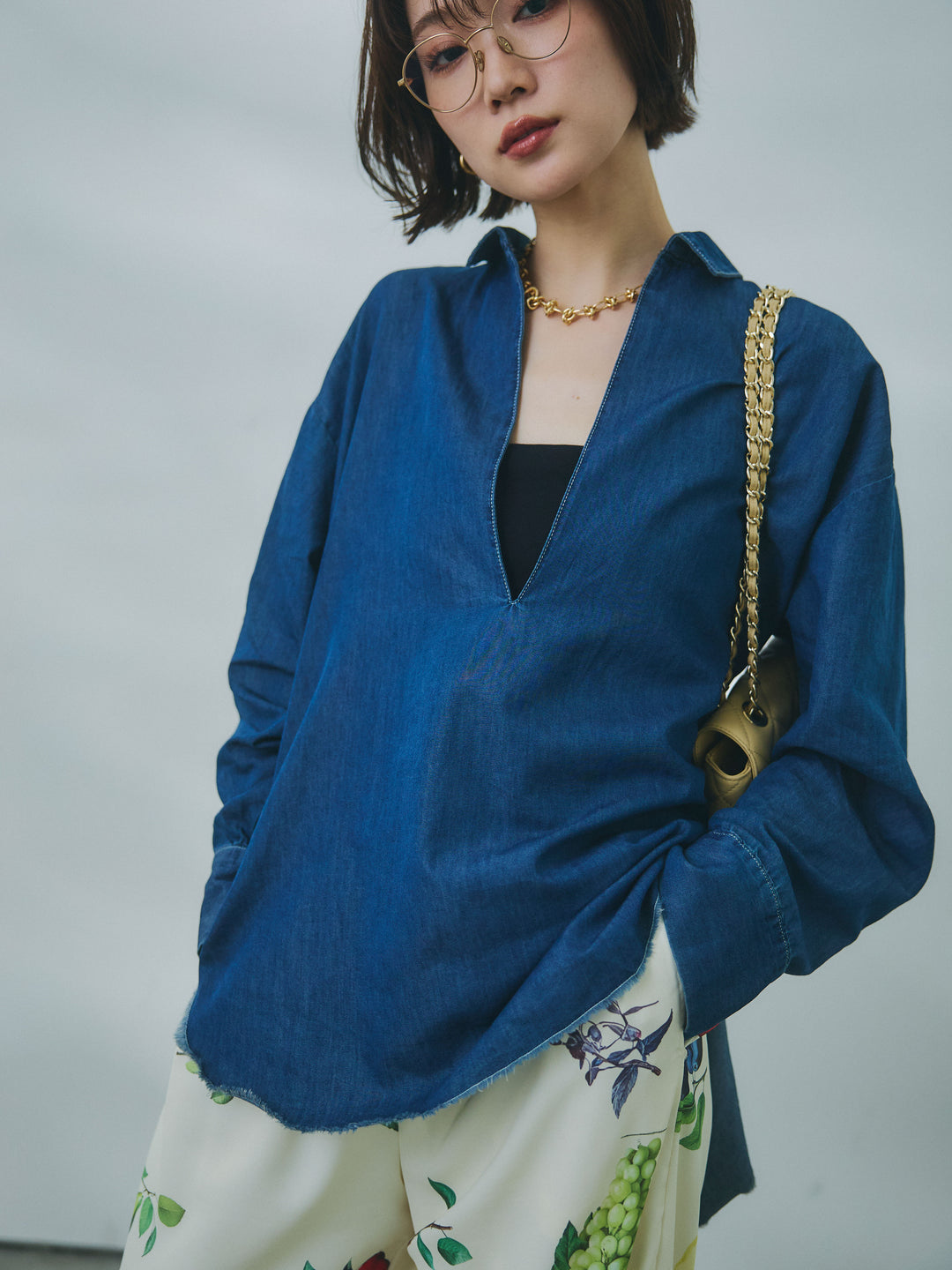 【Allure】[SET]コットンライクスキッパーシャツ+コットンライクスキッパーシャツ(2set)