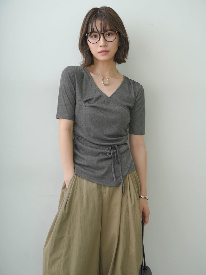 [SET]シアードレープカシュクールプルトップス+シアードレープカシュクールプルトップス(2set)