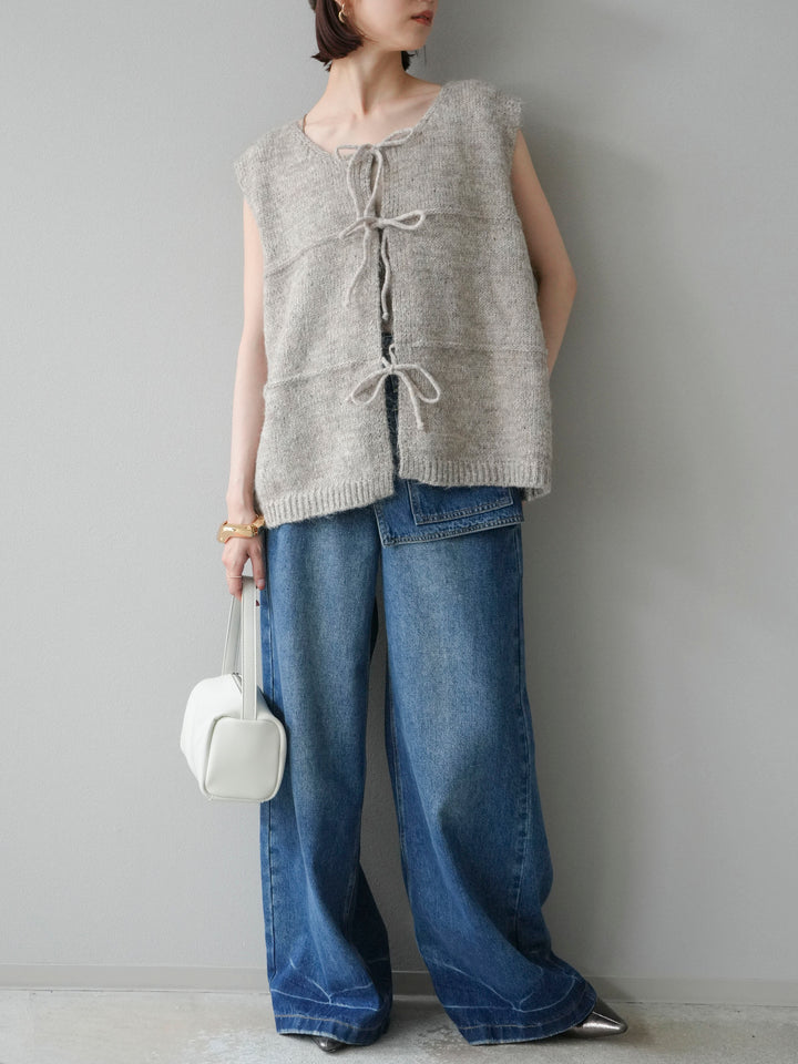 [予約]ラップルーズワイドデニム/ブルー