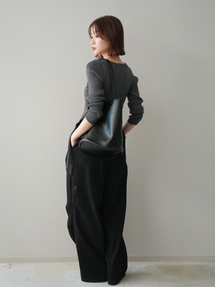 [予約]コットンタックループパンツ/black