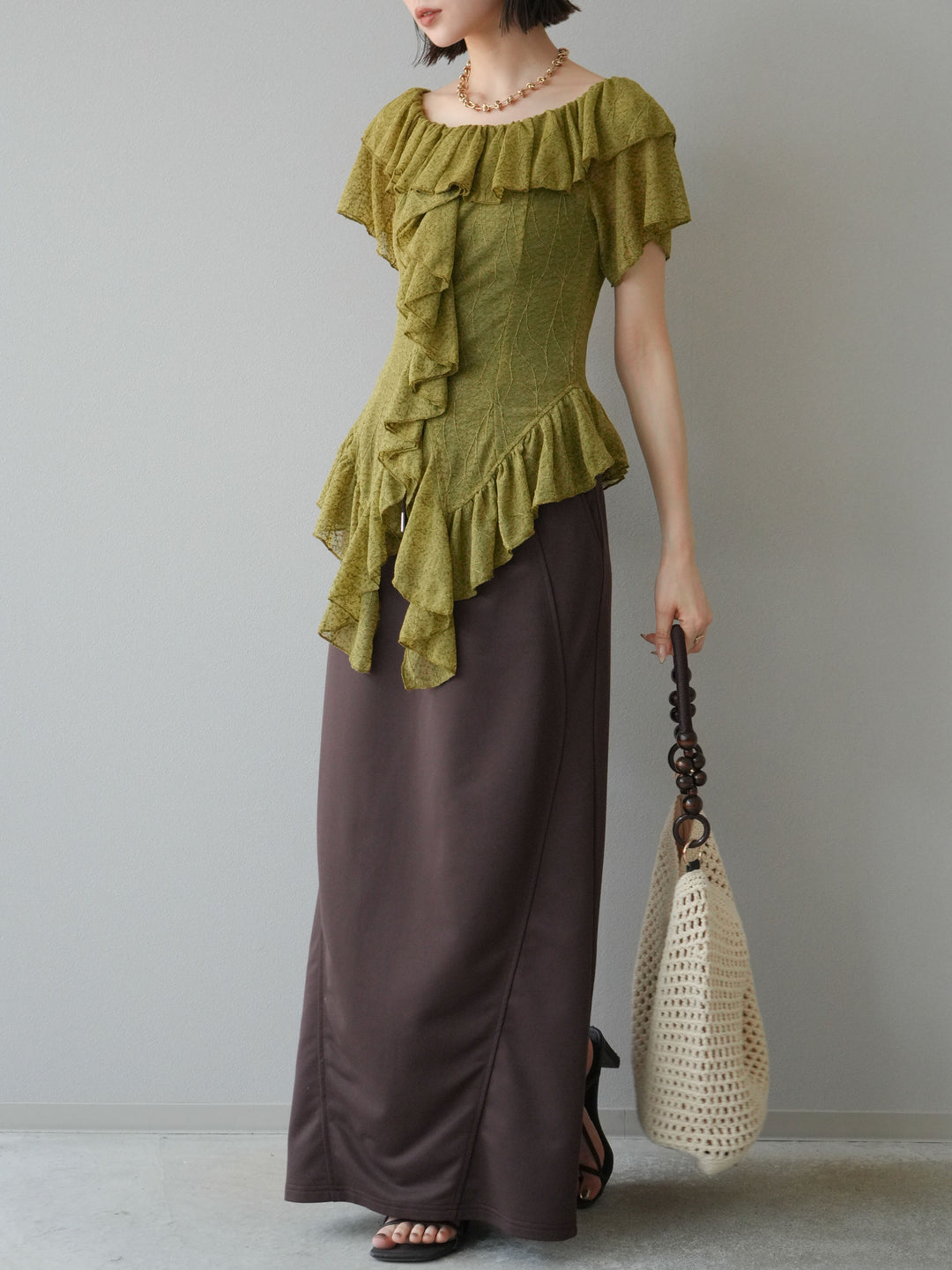 [SET] 毛衣長裙+毛衣長裙（2件套）