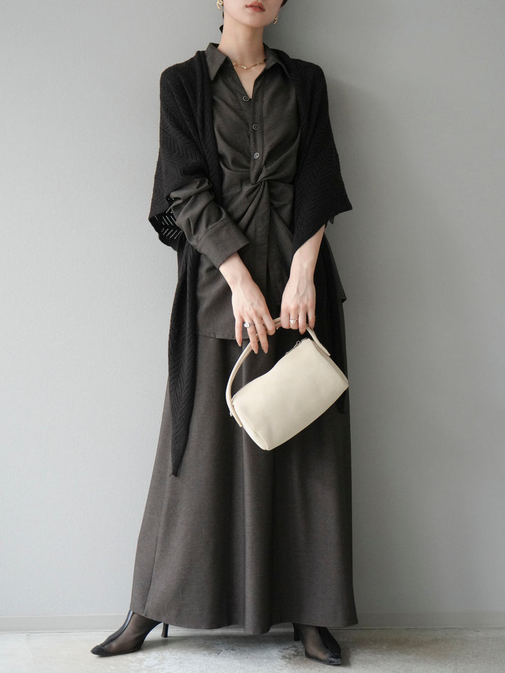 [SET]ツイストデザインシャツ＆スカートSET UP