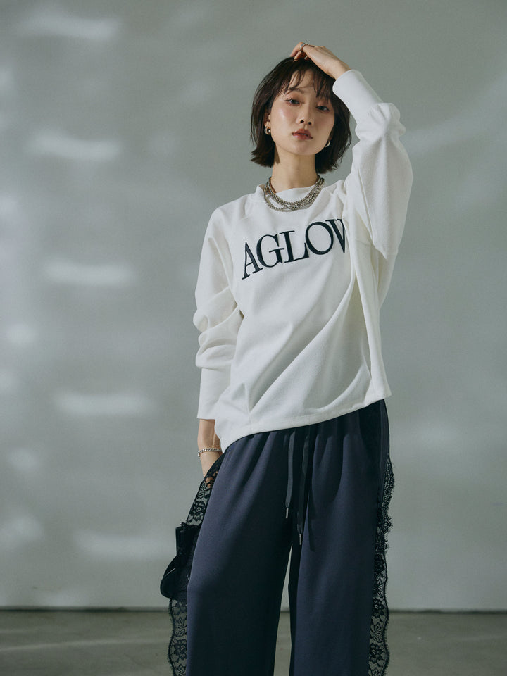 【Allure】[SET]ブークレダンボールロゴ刺繍プルオーバー+ブークレダンボールロゴ刺繍プルオーバー(2set)