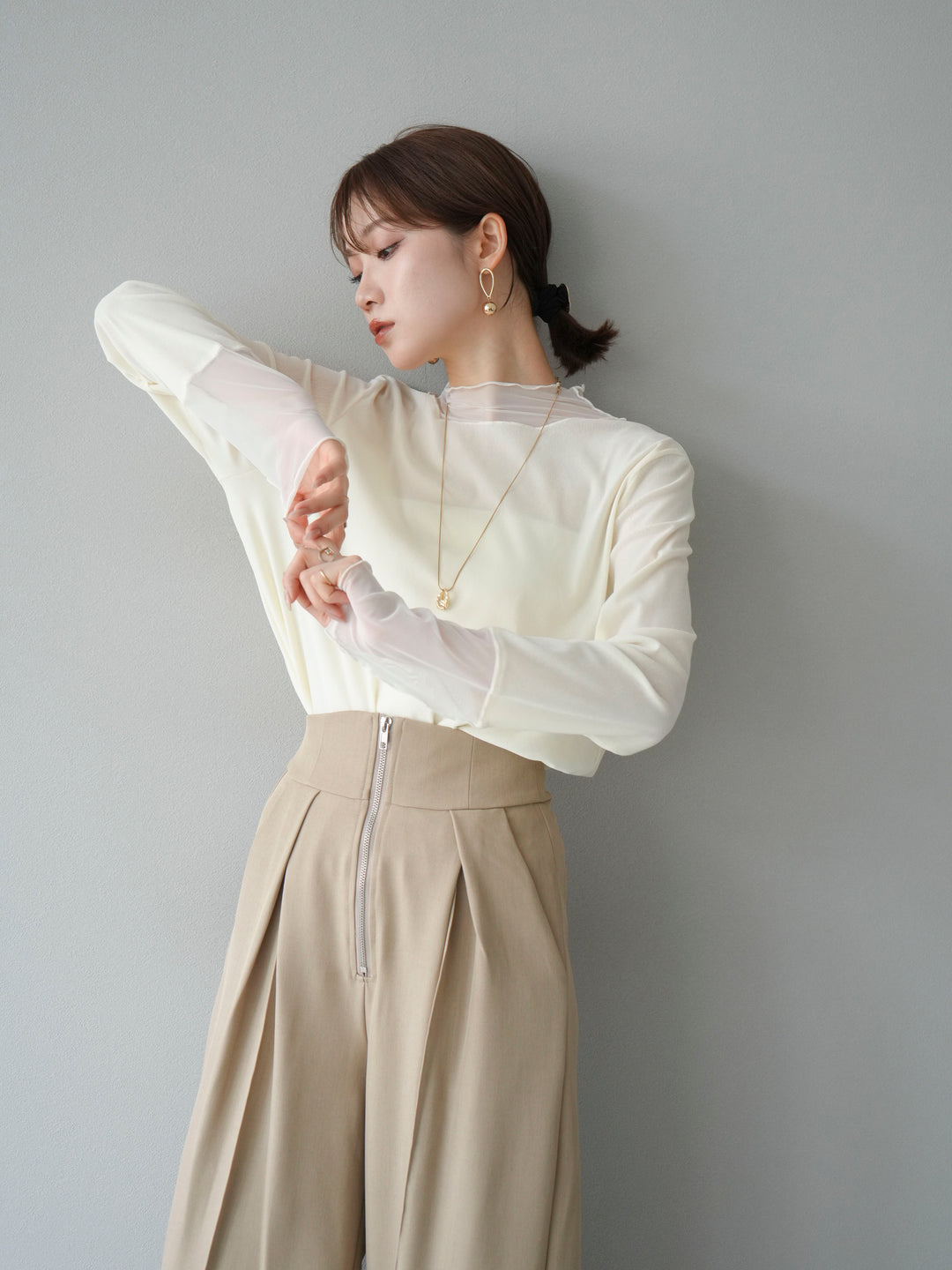 [SET]シアー切替ベロアトップス+シアー切替ベロアトップス(2set)