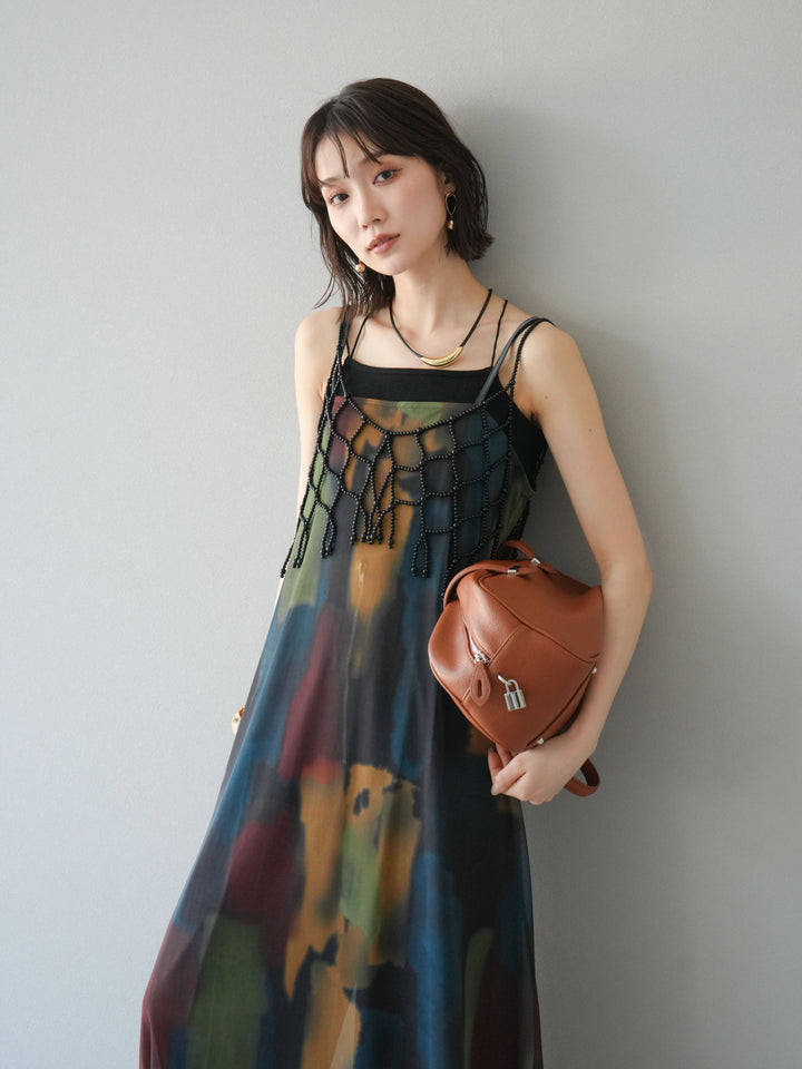 [予約]ビーズビスチェ/チャコール