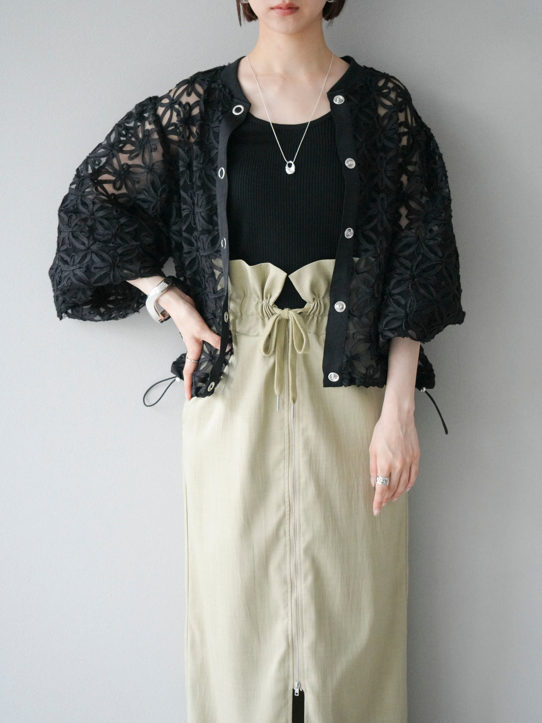 [套裝] 蕾絲透明上衣 + 選配配件套裝（2 套）