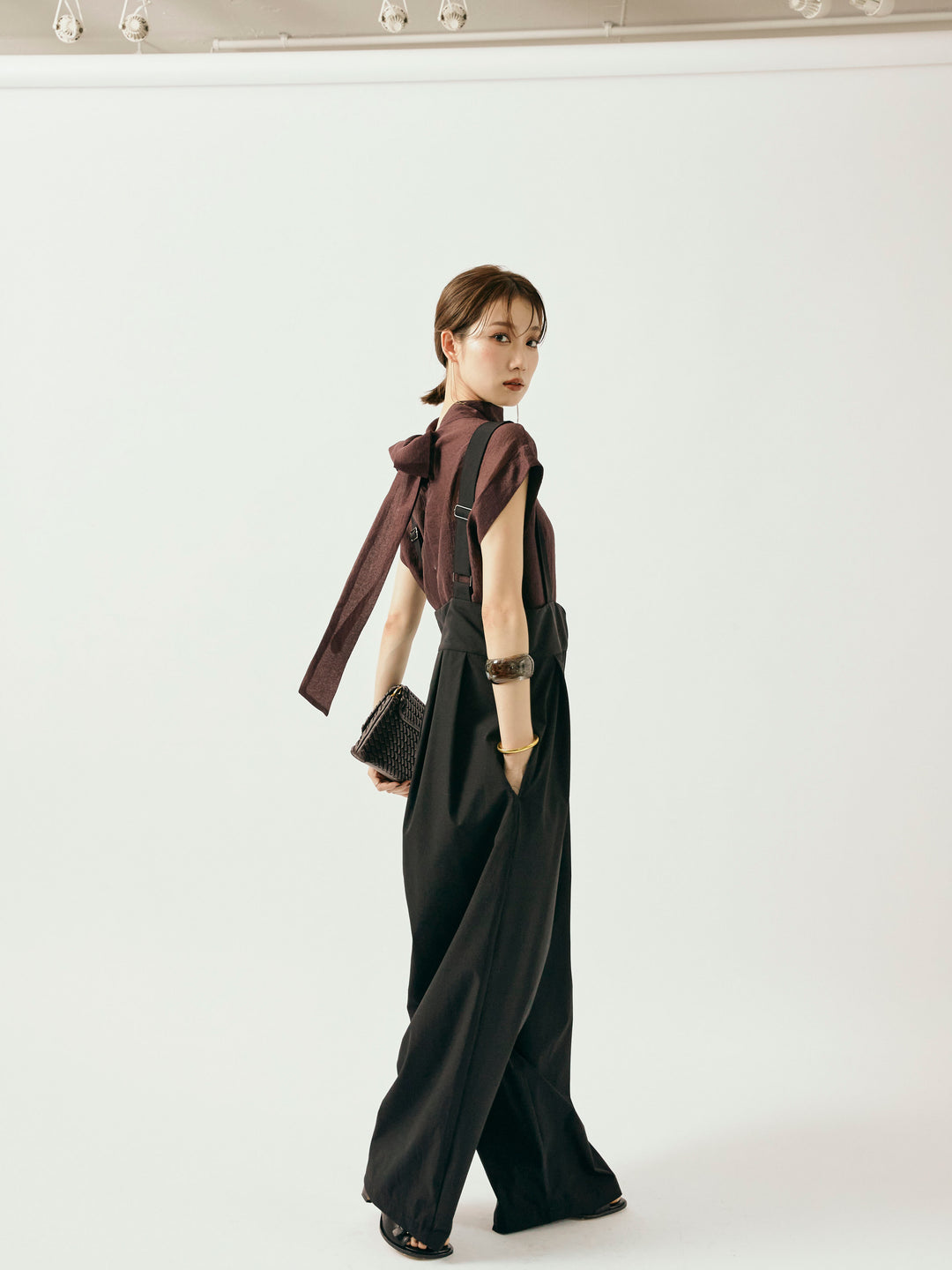 [予約]ICE TOUCH コクーンサロペット/ブラック