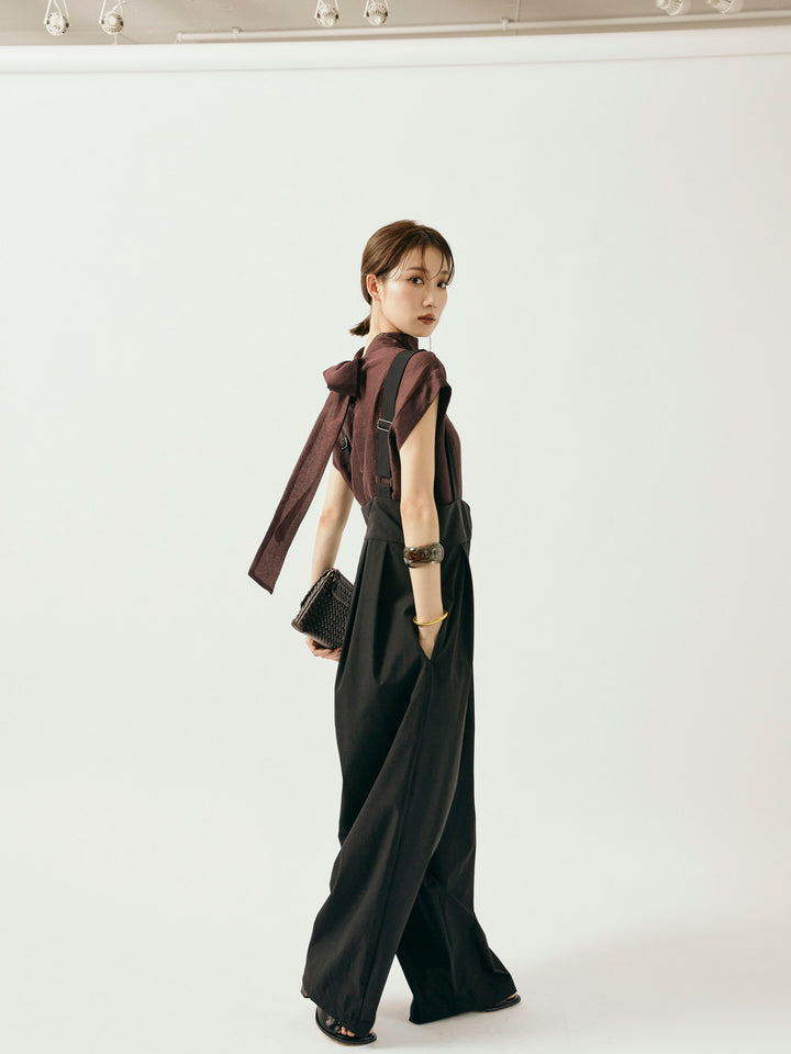 [予約]ICE TOUCH コクーンサロペット/ブラック