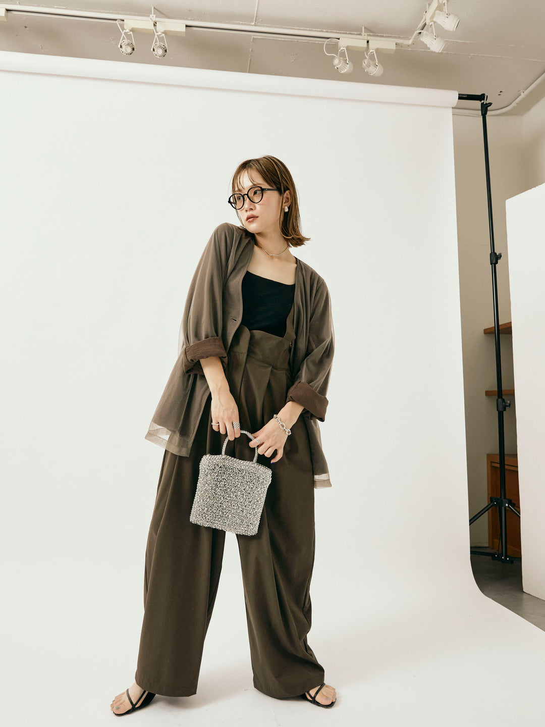 [予約]ICE TOUCH コクーンサロペット/イエローブラウン