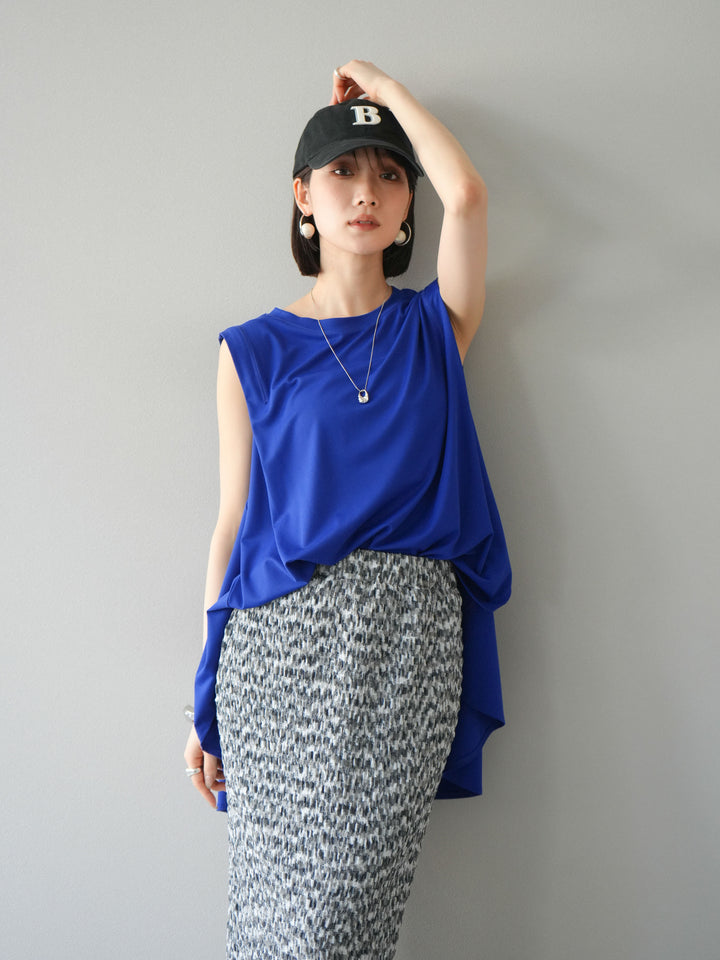 [預訂] Cool Touch Tuck Flare Cut Pullover/藍色